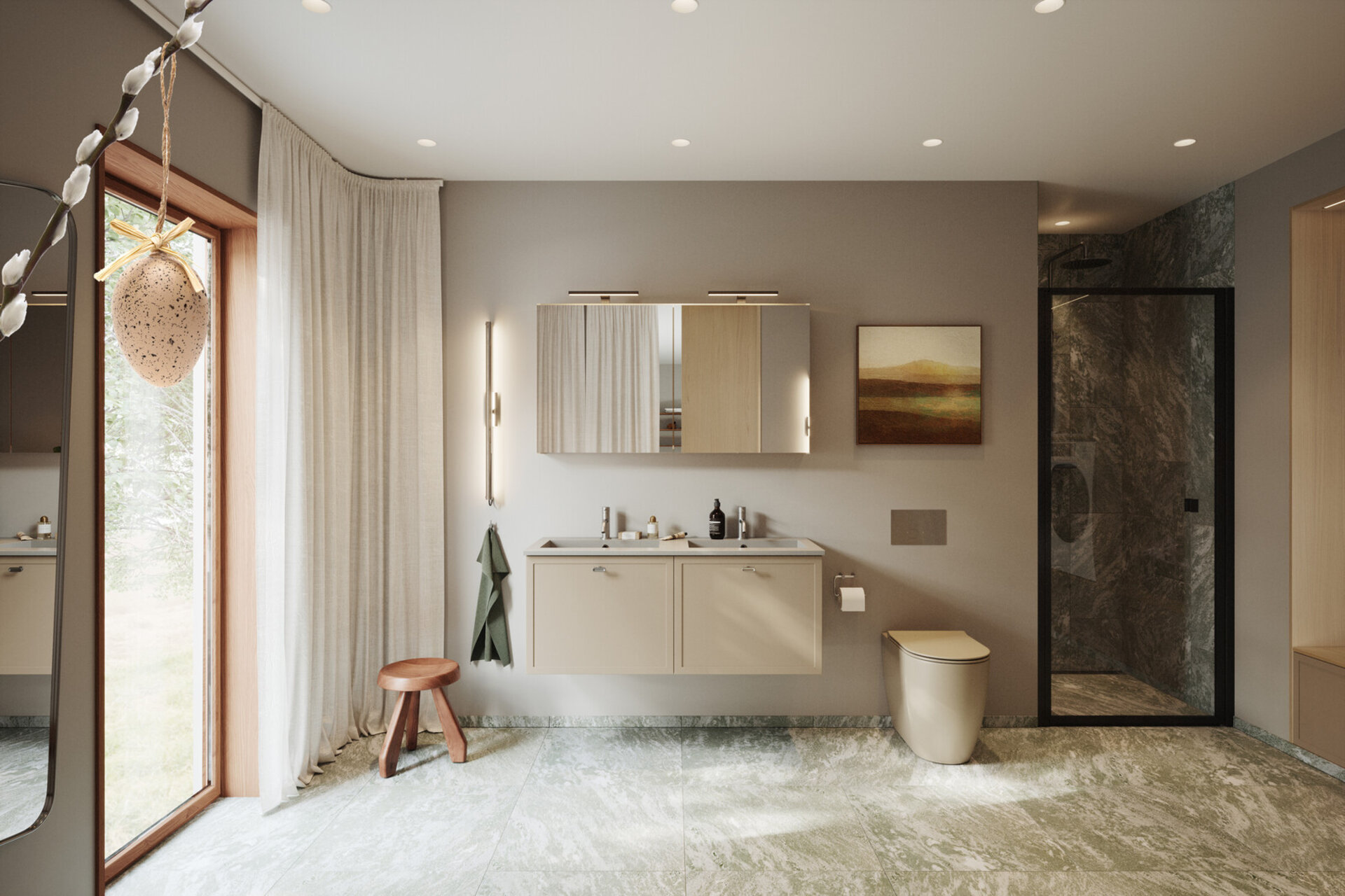 Badrumsinspiration Aroma mörkbeige Badrumsinspiration Aroma mörkbeige