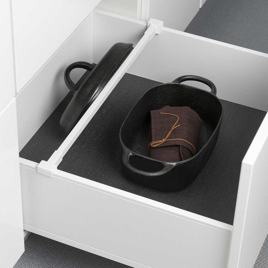 Lådavdelare för lock i låda med plåtsidor vit Lådavdelare för lock i låda med plåtsidor vit